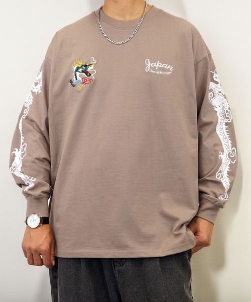 セール】【GROOVY STORE】ヘビーウエイト刺繍スカジャン風ロング セール】【GROOVY STORE】ヘビーウエイト刺繍スカジャン風ロング