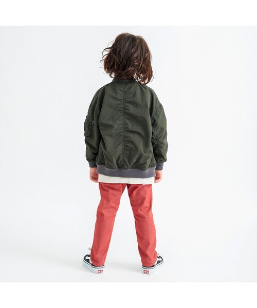 BREEZE（ブリーズ）の「【WEB限定】MA-1ジャケット（MA-1・キッズ・チャコール/ネイビー/カーキ・80/90/100/110/120/130/140/150）」の7枚目の写真