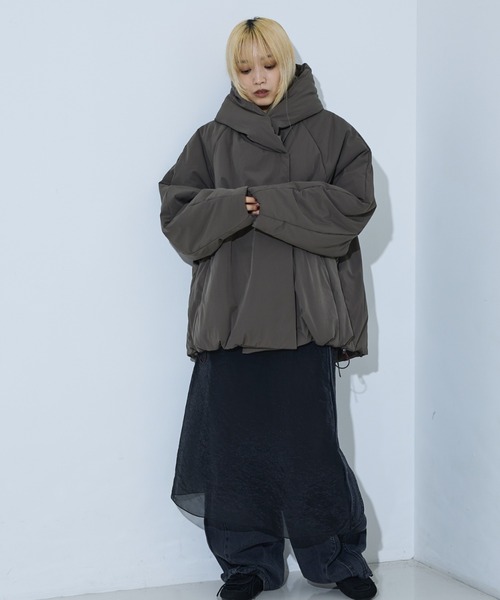 セール】中綿 ボリューム フード ブルゾン（ダウンジャケット/コート