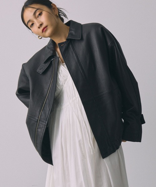 BABYLONE（バビロン）の「レザーカバーオールジャケット（カバーオール