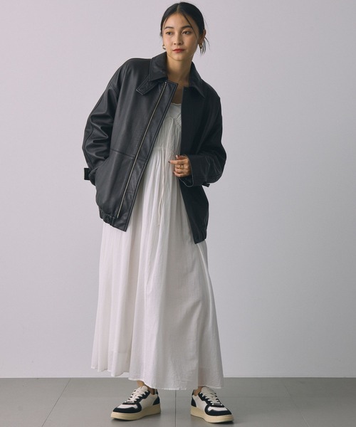 BABYLONE（バビロン）の「レザーカバーオールジャケット（カバーオール