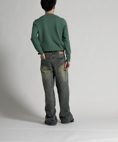 aimoha(アイモハ)の「【aimoha neo】 Stylish Worn-Look Denim(デニムパンツ・メンズ・ブルー・MEDIUM/LARGE/X-LARGE/XX-LARGE)」の11枚目の写真