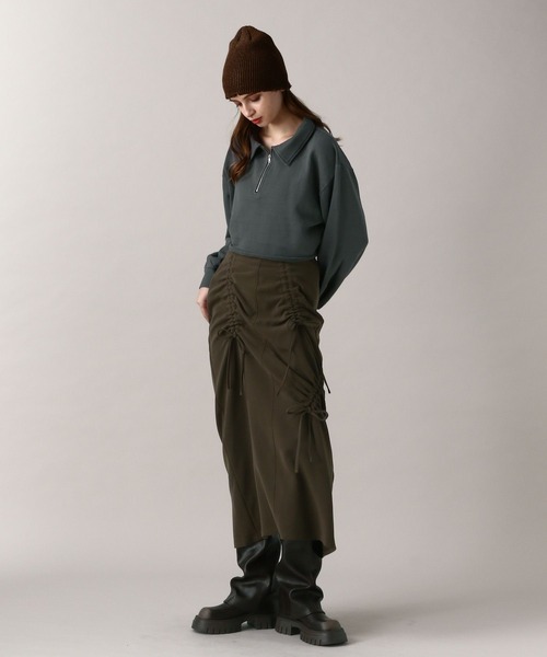 FOREVER 21(フォーエバー トゥエンティーワン)の「【2024FW】リボンドロストスカート(スカート・レディース・グリーン/ブラック・MEDIUM/SMALL)」の4枚目の写真
