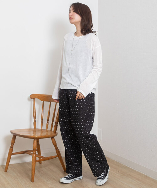 POU DOU DOU(プードゥドゥ)の「シアースラブ天竺ロンTee(Tシャツ/カットソー・レディース・ピンク/グレー系/オフホワイト/ブラック・M)」の16枚目の写真