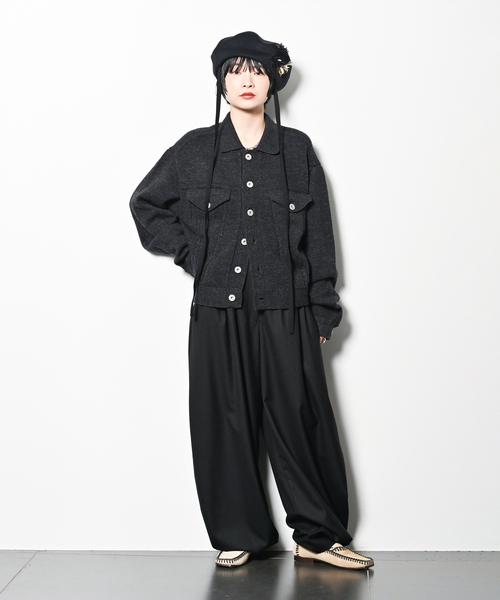 CITYSHOP（シティーショップ）の「《追加》VOLUME WOOL パンツ（その他パンツ・レディース・ブラック/グレー・36/38）」の5枚目の写真