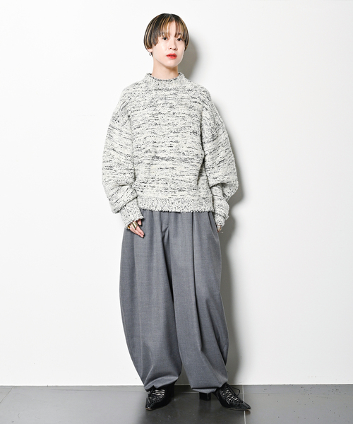 CITYSHOP（シティーショップ）の「《追加》VOLUME WOOL パンツ（その他パンツ・レディース・ブラック/グレー・36/38）」の9枚目の写真