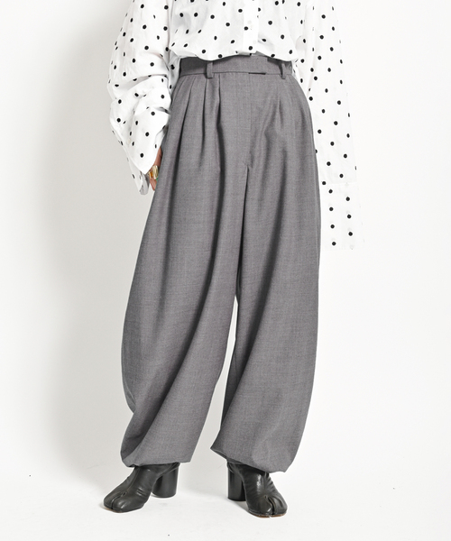 CITYSHOP（シティーショップ）の「《追加》VOLUME WOOL パンツ（その他パンツ・レディース・ブラック/グレー・36/38）」の11枚目の写真