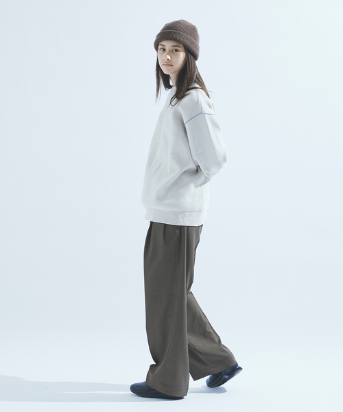 417 EDIFICE（フォーワンセブンエディフィス）の「モールニット カラーリブプルオーバー（ニット/セーター・メンズ・ホワイト/チャコールグレー/ブラック/ブラウン/レッド/グリーン/ブルー系その他・MEDIUM/LARGE）」の9枚目の写真