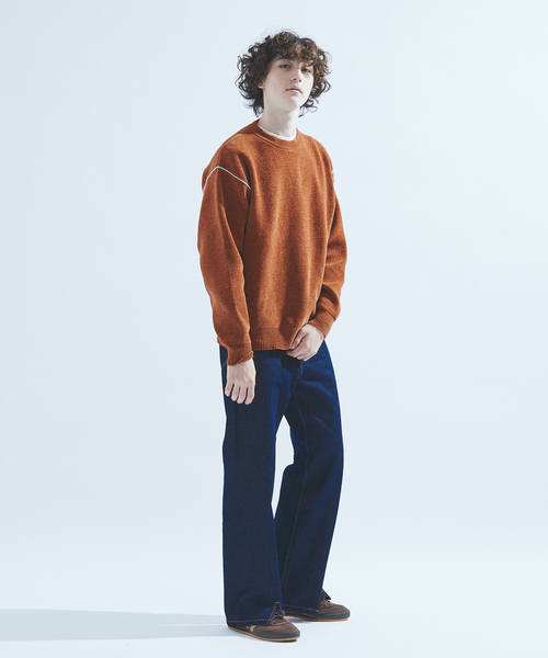 417 EDIFICE（フォーワンセブンエディフィス）の「モールニット カラーリブプルオーバー（ニット/セーター・メンズ・ホワイト/チャコールグレー/ブラック/ブラウン/レッド/グリーン/ブルー系その他・MEDIUM/LARGE）」の16枚目の写真