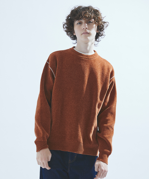 417 EDIFICE（フォーワンセブンエディフィス）の「モールニット カラーリブプルオーバー（ニット/セーター・メンズ・ホワイト/チャコールグレー/ブラック/ブラウン/レッド/グリーン/ブルー系その他・MEDIUM/LARGE）」の17枚目の写真