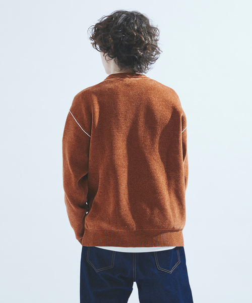 417 EDIFICE（フォーワンセブンエディフィス）の「モールニット カラーリブプルオーバー（ニット/セーター・メンズ・ホワイト/チャコールグレー/ブラック/ブラウン/レッド/グリーン/ブルー系その他・MEDIUM/LARGE）」の18枚目の写真