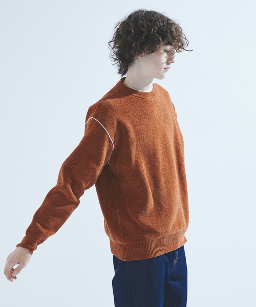 417 EDIFICE（フォーワンセブンエディフィス）の「モールニット カラーリブプルオーバー（ニット/セーター・メンズ・ホワイト/チャコールグレー/ブラック/ブラウン/レッド/グリーン/ブルー系その他・MEDIUM/LARGE）」の20枚目の写真