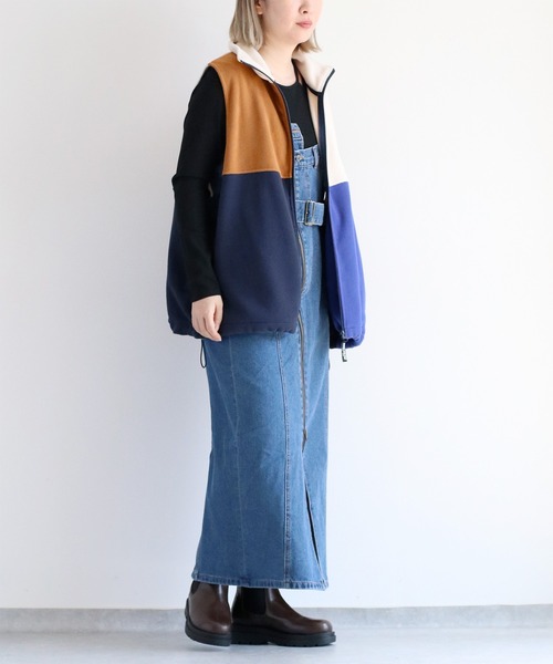 DISCUS（ディスカス）の「【DISCUS×CEPO】別注 フリースジップベスト（ベスト・レディース・ライトグリーン/ブラック/アイボリー/マルチ・FREE）」の18枚目の写真