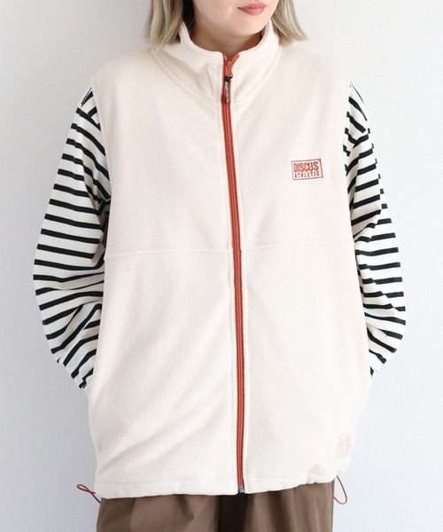 DISCUS（ディスカス）の「【DISCUS×CEPO】別注 フリースジップベスト（ベスト・レディース・ライトグリーン/ブラック/アイボリー/マルチ・FREE）」の14枚目の写真