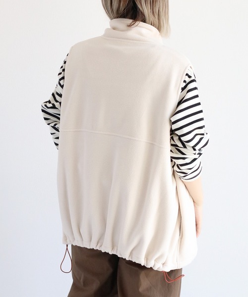 DISCUS（ディスカス）の「【DISCUS×CEPO】別注 フリースジップベスト（ベスト・レディース・ライトグリーン/ブラック/アイボリー/マルチ・FREE）」の11枚目の写真