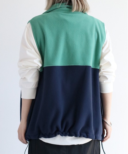 DISCUS（ディスカス）の「【DISCUS×CEPO】別注 フリースジップベスト（ベスト・レディース・ライトグリーン/ブラック/アイボリー/マルチ・FREE）」の15枚目の写真