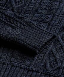 RRL（ダブル アール エル）の「アランニット コットン モック