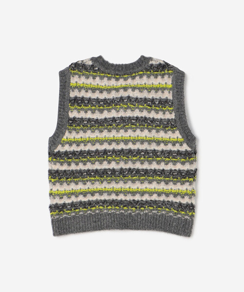 LE GLAZIK（ルグラジック）の「LE GLAZIK | ジャカード クルーネックニットベスト WOMEN（ベスト・レディース・ピンク系その他/グレー系その他・36）」の4枚目の写真