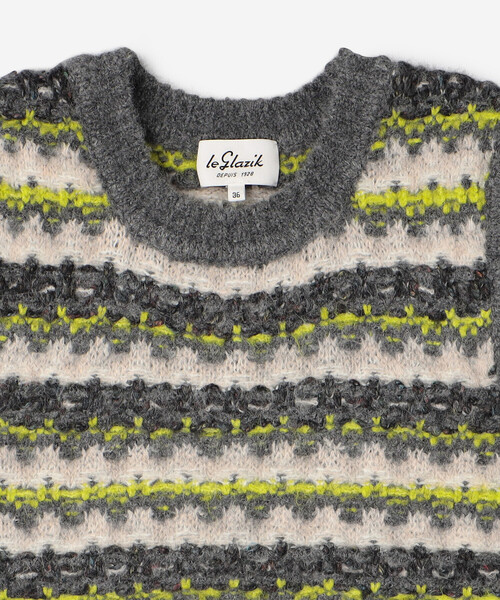 LE GLAZIK（ルグラジック）の「LE GLAZIK | ジャカード クルーネックニットベスト WOMEN（ベスト・レディース・ピンク系その他/グレー系その他・36）」の5枚目の写真