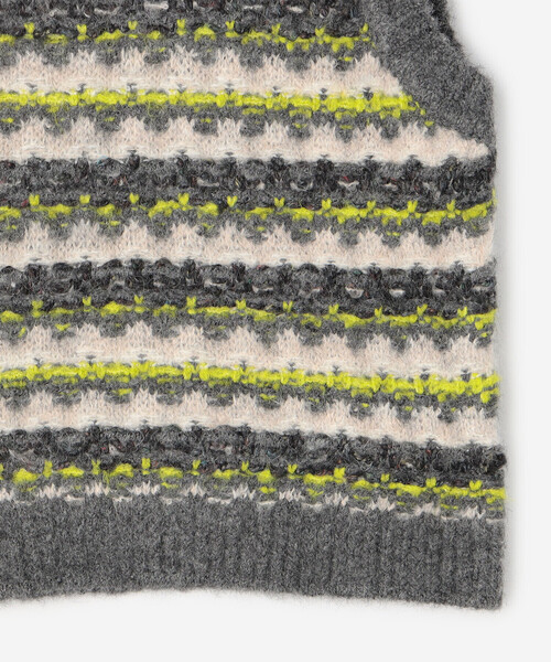 LE GLAZIK（ルグラジック）の「LE GLAZIK | ジャカード クルーネックニットベスト WOMEN（ベスト・レディース・ピンク系その他/グレー系その他・36）」の7枚目の写真