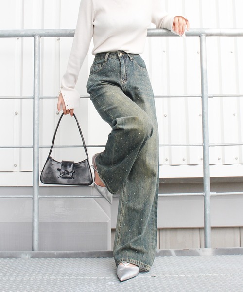 AFB スタッツデニム AFB BAGGY STUDS DENIM PANTS スタッズデニムBLK - メルカリ