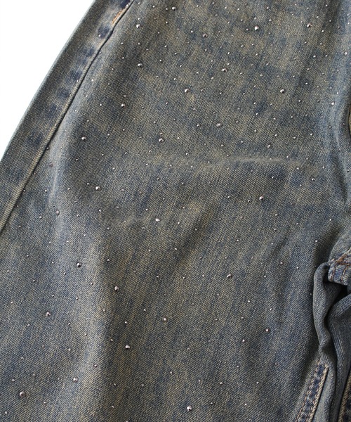SpRay（スプレイ）の「デニムスタッズストレートパンツ（デニムパンツ・レディース・ブラック/ブルー系その他2・SMALL/MEDIUM）」の13枚目の写真
