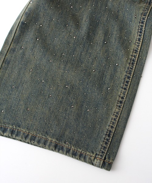 SpRay（スプレイ）の「デニムスタッズストレートパンツ（デニムパンツ・レディース・ブラック/ブルー系その他2・SMALL/MEDIUM）」の14枚目の写真