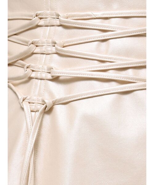 EATME（イートミー）の「フェイクレザーレースアップミニスカート（スカート・レディース・アイボリー/ブラック/シルバー・SMALL/MEDIUM）」の15枚目の写真