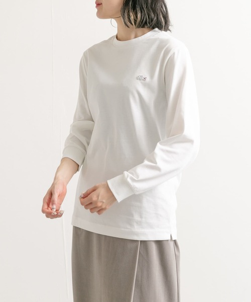 LACOSTE（ラコステ）の「LACOSTE　ロングスリーブTシャツ（Tシャツ/カットソー・レディース・ホワイト/ネイビー/ブラック・2）」の2枚目の写真