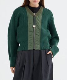 【TOGA PULLA/トーガプルラ】Wool knit zip cardigan/ウールニットジップカーディガン