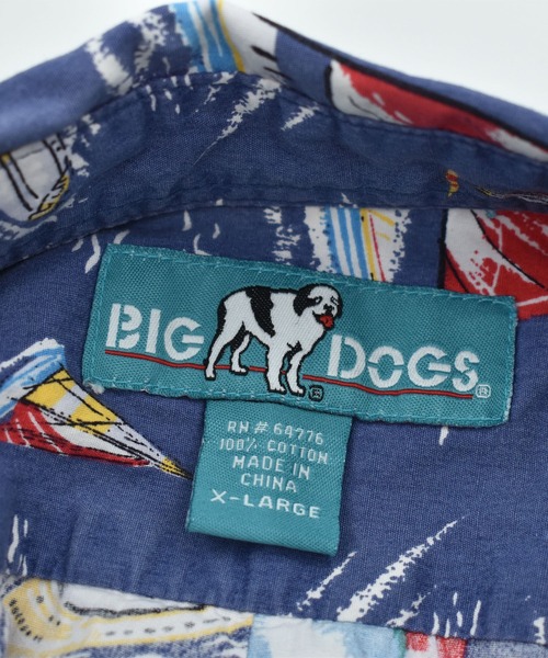 VINTAGE(ヴィンテージ)の「【ヴィンテージ古着】90's BIG DOGS 総柄プリント ショートスリーブシャツ(シャツ/ブラウス・メンズ・ブルー・X-LARGE)」の6枚目の写真