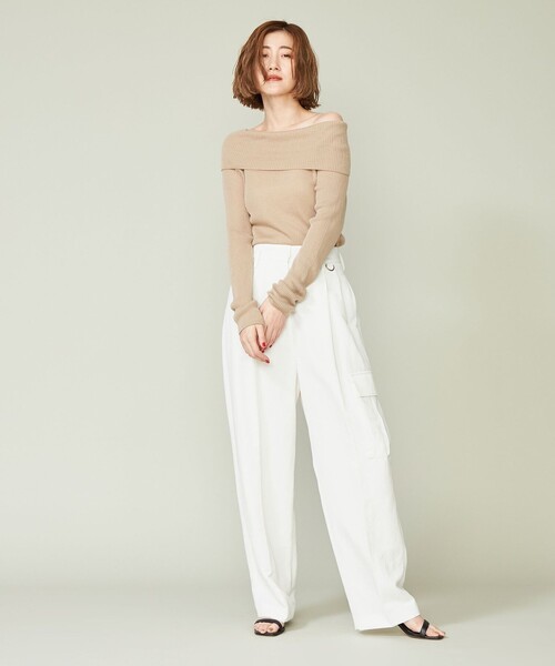 A⭐︎conte リブ オフショルダーニット conte（コンテ）の「＜conte＞リブ オフショルダーニット（ニット