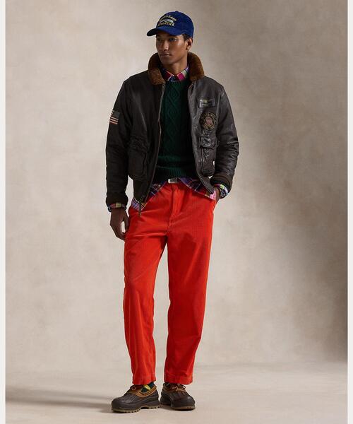 POLO RALPH LAUREN(ポロ ラルフ ローレン)の「シアリングカラー レザー ボンバー ジャケット(その他アウター・メンズ・ブラウン・L/M/S)」の3枚目の写真