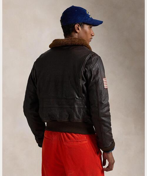 ポロ ラルフローレン POLO レザー ボンバー ジャケット POLO RALPH LAUREN（ポロ ラルフ ローレン）の「レザー ボンバー