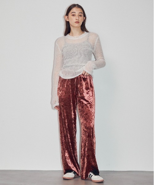 MOCOA'S(モコアズ)の「透かし編みニットトップス(ニット/セーター・レディース・グレー/ホワイト/ベージュ・FREE)」の21枚目の写真