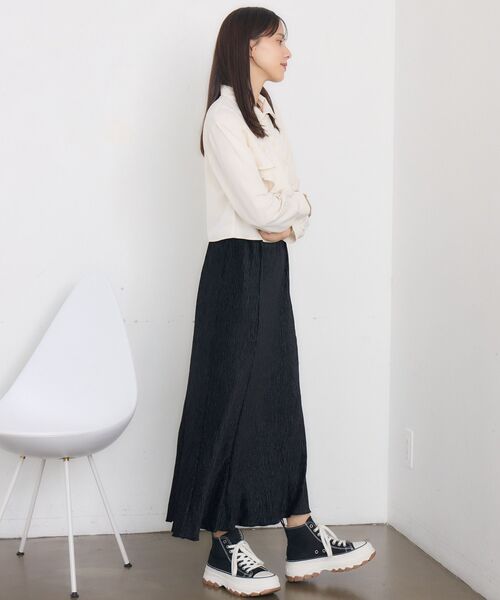 RETRO GIRL(レトロガール)の「斜めフリルSH(シャツ/ブラウス・レディース・グレー系その他/ブルー系その他/ナチュラル・FREE)」の6枚目の写真