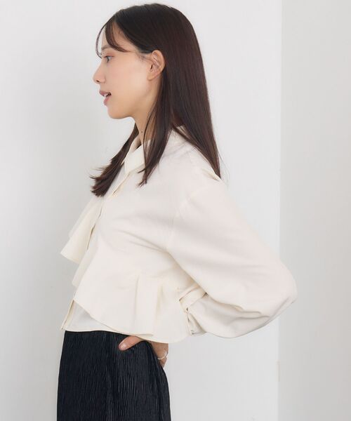 RETRO GIRL(レトロガール)の「斜めフリルSH(シャツ/ブラウス・レディース・グレー系その他/ブルー系その他/ナチュラル・FREE)」の11枚目の写真