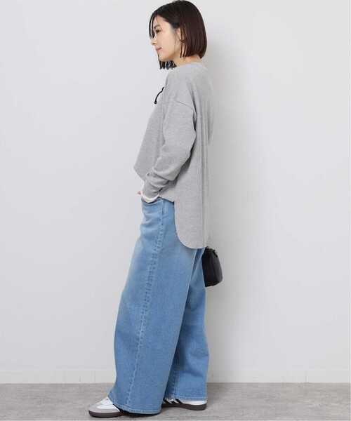 JOURNAL STANDARD relume（ジャーナルスタンダード　レリューム）の「《追加3》TCワッフルオーバーサイズロングスリーブTシャツ（Tシャツ/カットソー・レディース・ライトグレー/ホワイト/バーガンディー/タン/ストーン・FREE）」の13枚目の写真