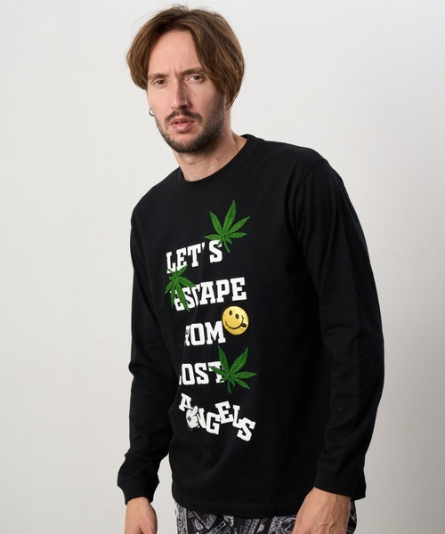 STUD MUFFIN（スタッドマフィン）の「STUD MUFFIN/スタッドマフィン/Let's escape&サガラパッチLS TEE（Tシャツ/カットソー・メンズ・ブラック/ホワイト・2/4/3）」の2枚目の写真