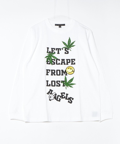 STUD MUFFIN（スタッドマフィン）の「STUD MUFFIN/スタッドマフィン/Let's escape&サガラパッチLS TEE（Tシャツ/カットソー・メンズ・ブラック/ホワイト・2/4/3）」の5枚目の写真