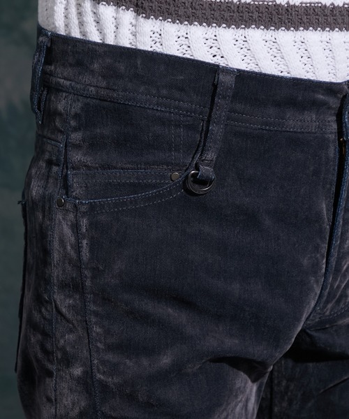 HIDEAWAYS NICOLE（ハイダウェイニコル）の「フロッキープリントデニムパンツ（デニムパンツ・メンズ・ブラック/グレー・X-LARGE/LARGE/MEDIUM/SMALL）」の15枚目の写真