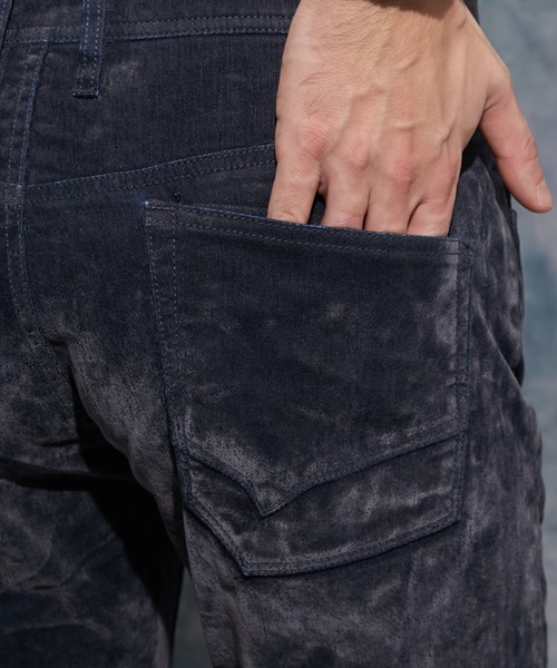 HIDEAWAYS NICOLE（ハイダウェイニコル）の「フロッキープリントデニムパンツ（デニムパンツ・メンズ・ブラック/グレー・X-LARGE/LARGE/MEDIUM/SMALL）」の14枚目の写真