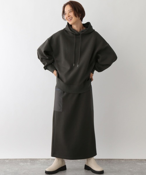 LEPSIM（レプシィム）の「Wウエスト異素材スカート　134266（スカート・レディース・ブラック/チャコールグレー/アイボリー・FREE）」の19枚目の写真