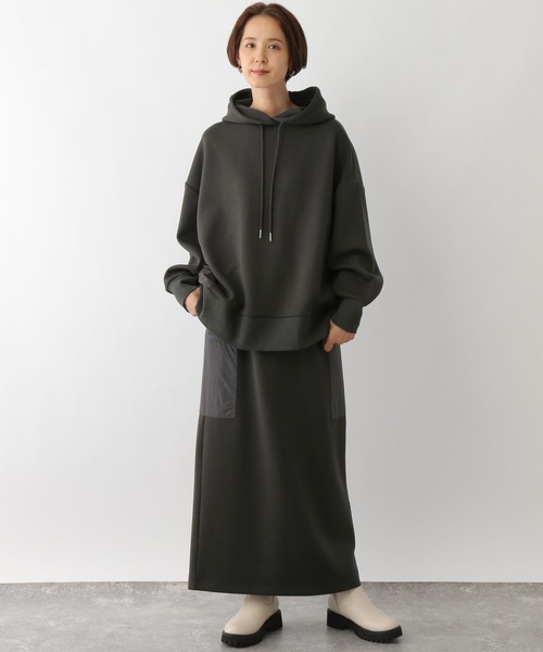 LEPSIM（レプシィム）の「Wウエスト異素材スカート　134266（スカート・レディース・ブラック/チャコールグレー/アイボリー・FREE）」の20枚目の写真