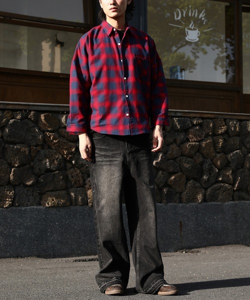TOBEE（トゥビー）の「【TOBEE】ヴィンテージメイク バギーセミワイド デニムパンツ（デニムパンツ・メンズ・ブルー/ブラック・LARGE/SMALL/MEDIUM）」の20枚目の写真