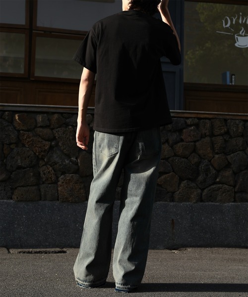 TOBEE（トゥビー）の「【TOBEE】ヴィンテージメイク バギーセミワイド デニムパンツ（デニムパンツ・メンズ・ブルー/ブラック・LARGE/SMALL/MEDIUM）」の9枚目の写真