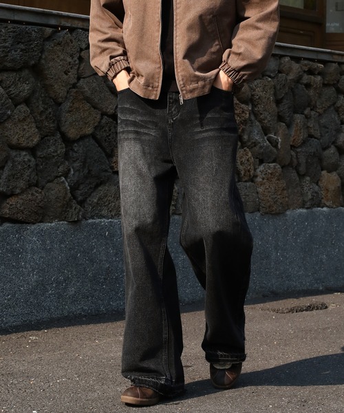 TOBEE（トゥビー）の「【TOBEE】ヴィンテージメイク バギーセミワイド デニムパンツ（デニムパンツ・メンズ・ブルー/ブラック・LARGE/SMALL/MEDIUM）」の16枚目の写真