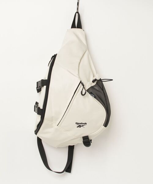 Reebok(リーボック)の「Reebok/リーボック ナイロンツイルワンショルダーボディーバッグ(ボディバッグ/ウエストポーチ・レディース・ブラック/ホワイト・FREE)」の2枚目の写真