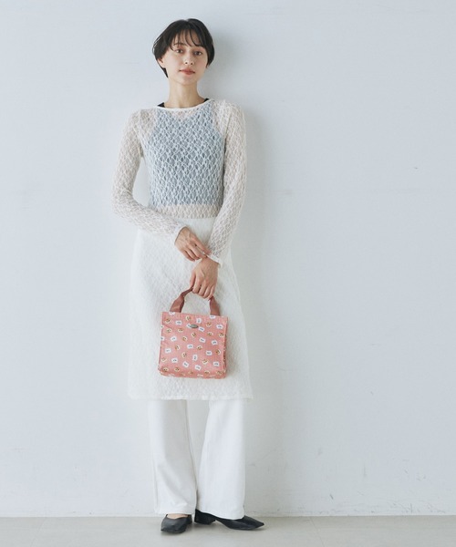 PAUL & JOE ACCESSOIRES（ポールアンドジョーアクセソワ）の「PAUL & JOE ACCESSOIRES (ポール＆ジョーアクセソワ)ランチトートバッグ サブバッグ PJA-1155 ジプシー＆ヌネット総柄（トートバッグ・レディース・ブルー/グレー/オレンジ・FREE）」の5枚目の写真