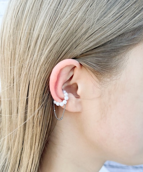 RUBY AND YOU（ルビーアンドユー）の「［select］パールライクイヤーカフ（イヤーカフ・レディース・シルバー/ゴールド・FREE）」の4枚目の写真